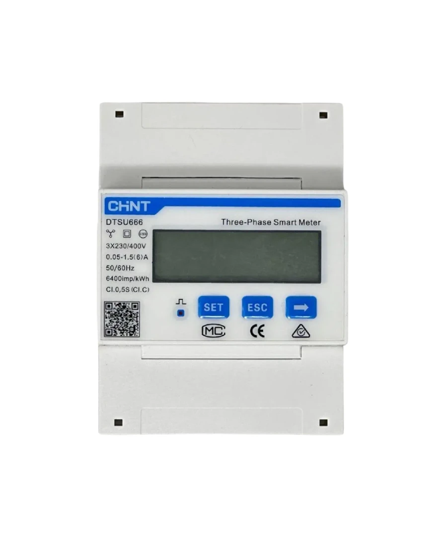 Smart Meter Chint DTSU-666 CI.0,5S (CI.C) 0.05A~1.5A 3P 400V Medición Indirecta hasta 25kW - Vista principal