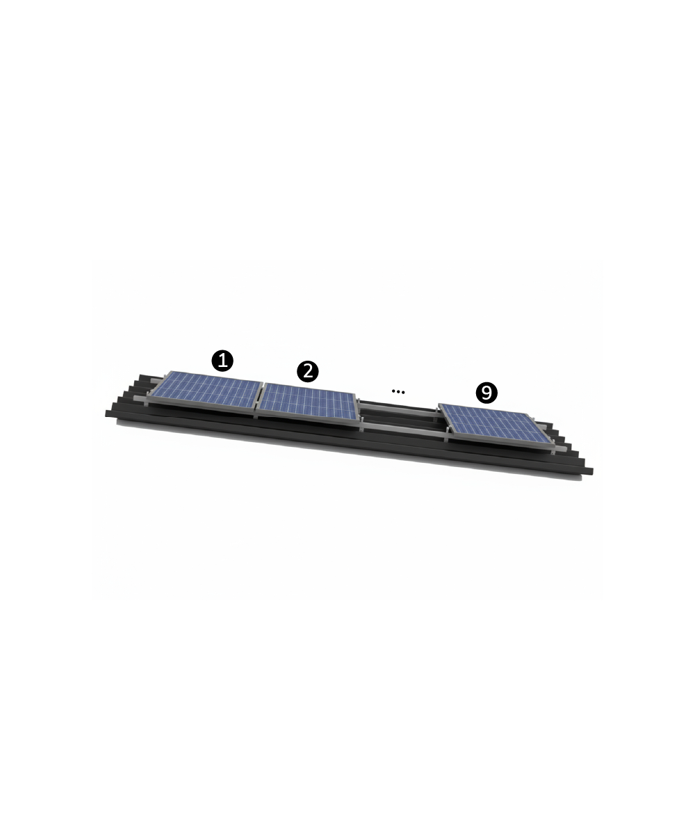 Estructura Coplanar 9 Paneles Techo Metalico - Imagen 2
