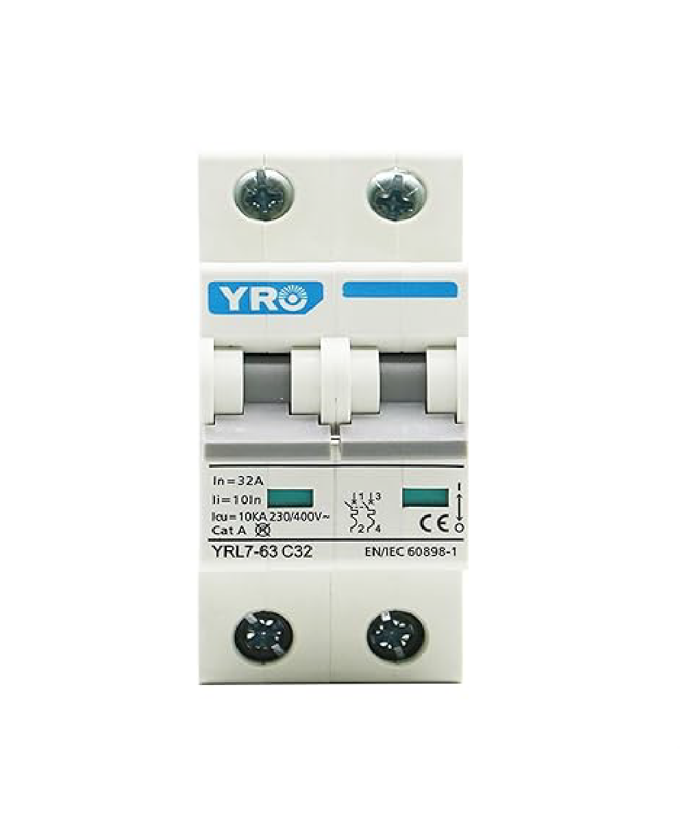 Interruptor Automático YRO YRL7-63 6kA 2P 32A 6kA 230/400V AC - Vista principal