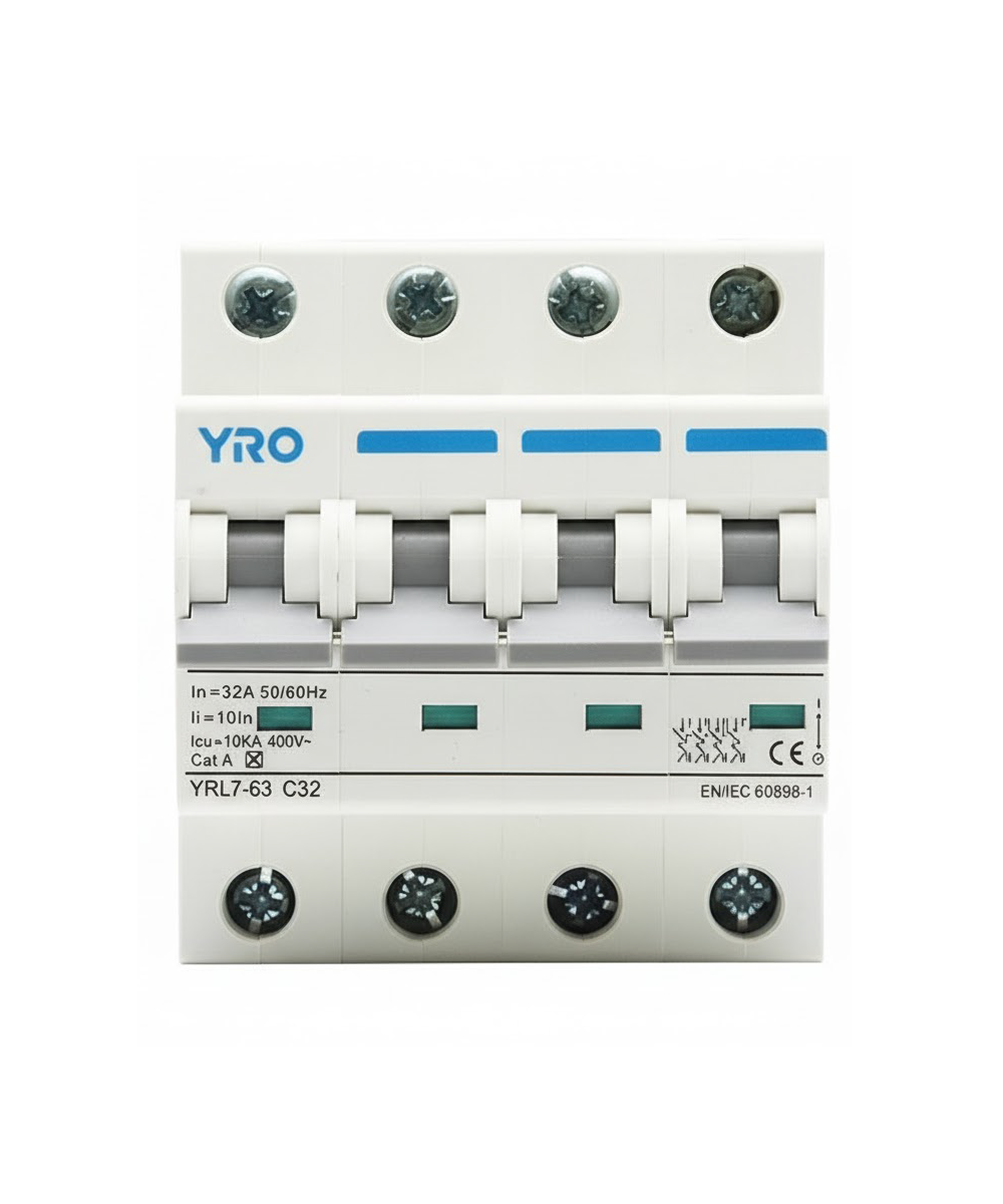 Interruptor Automático YRO YRL7-63 6kA 4P 40A 6kA 230/400V AC - Vista principal