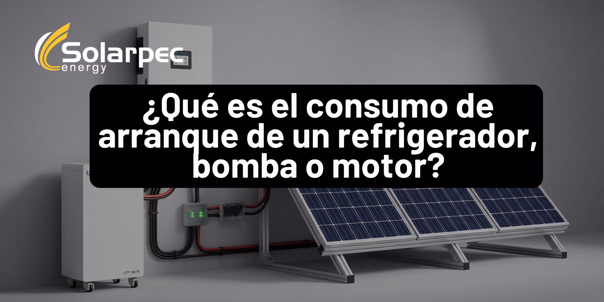 ¿Qué es el consumo de arranque de un refrigerador, bomba o motor?