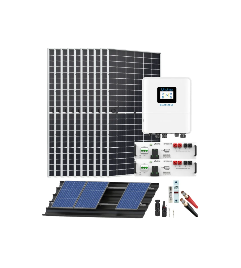 Kit solar con baterías 3000W - Uhome FullBackUp 32000Whdia