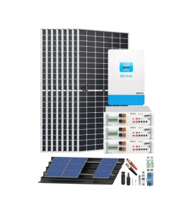Kit solar sistema fotovoltaico con baterías 6.2kW con Batería 5000kWh