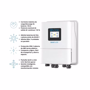 Inversor Híbrido Monofásico 6kW 48V Uhome Power Smart Lite UHP-6K-D1 - Imagen 5