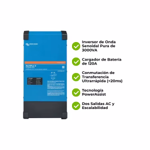Inversor Cargador 12V Monofásico 3kW Victron MultiPlus-II 120V 12/3000/120-50 Aislado - Imagen 3