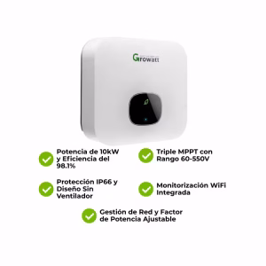 Inversor Red Bifásico 10kW Growatt MIN 10000TL-X - Imagen 4