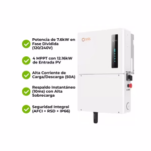 Inversor Híbrido Fase Dividida Alto Voltaje 7.6kW 48V Solis S6-EH1P7.6K-H-US - Imagen 5